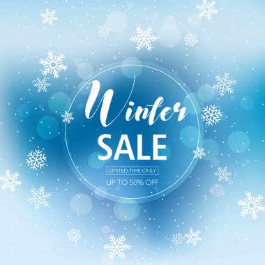 Beyaz arka planda mavi ve gri kar taneleri olan iki renkli yeni yıl ve Noel kartı. Vektör illüstrasyonu