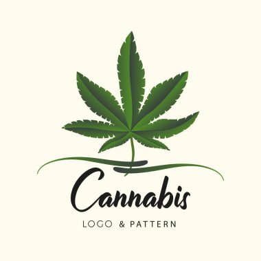 Marihuana, kenevir ikonları. Tıbbi marihuana ikonu seti. Uyuşturucu. 