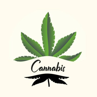 Marihuana, kenevir ikonları. Tıbbi marihuana ikonu seti. Uyuşturucu. 
