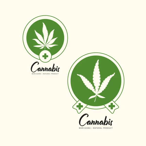 Marijuana, icônes du cannabis. Ensemble d'icônes de marijuana médicale. Médicament — Image vectorielle