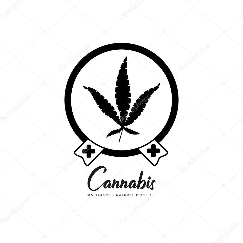 Marijuana, Cannabis icons. Set of medical marijuana icons. Drug 