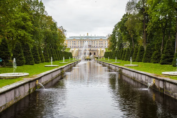 Пішохідні Петергофі, парку — стокове фото