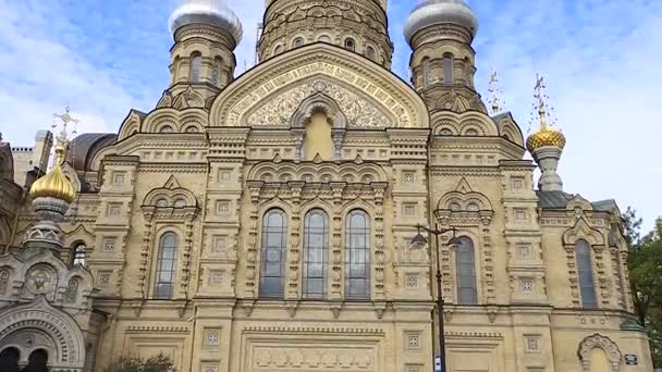 Храм Успения Пресвятой Богородицы в Санкт-Петербурге — стоковое видео