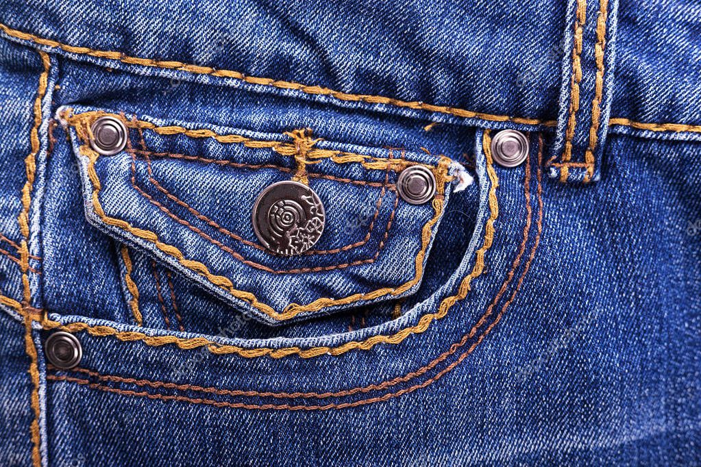 Pocket jeans with stitching — Stock Photo © Alexshyripa 132897706