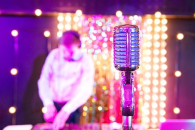 mikrofon ve Dj arka plan