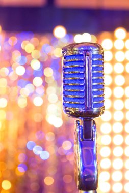 arka plan bokeh Retro mikrofon