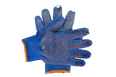 Beyaz bir arka plan Bahçe eldiveni