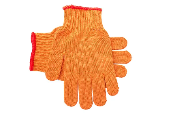Nytt arbete handskar isolerade på vit. — Stockfoto