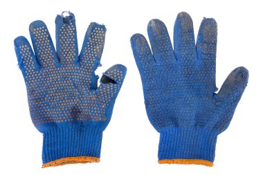 eldiven yalıtılmış beyaz arka plan çalışma