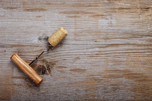 Sacacorchos con espacio de corcho para texto — Foto de Stock