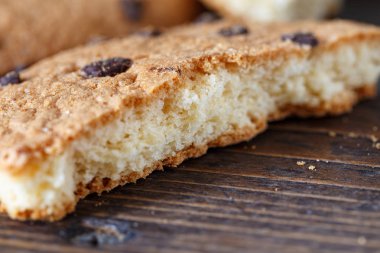 Kırık bisküvi yakın çekim