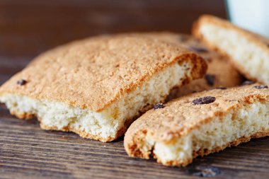 kırık bisküvi yakın çekim