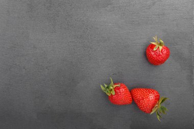 Olgun çilek Üstten Görünüm