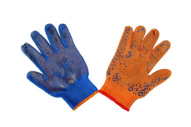 eski iş eldiven yalıtılmış On beyaz.