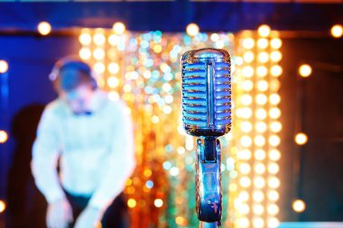 mikrofon ve Dj arka plan