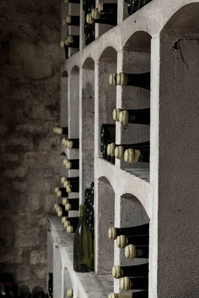 Wine bottles in the cellar — Stock Photo, Image