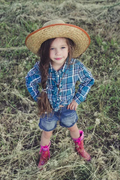 Little girl Cowboy — Stock Photo, Image