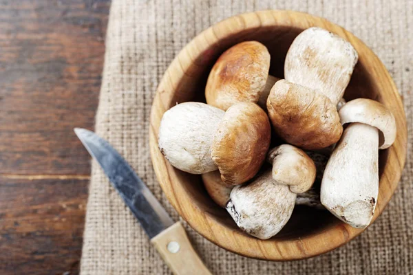 Çuval bezi üzerinde mantar çörek