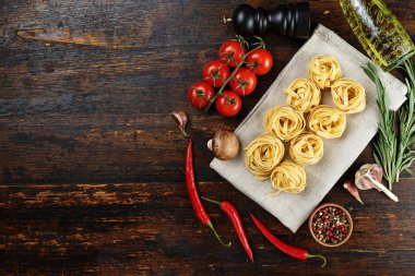 Tagliatelle Üstten Görünüm