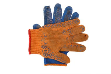 eski iş eldiven yalıtılmış On beyaz.