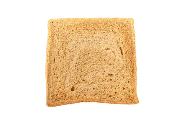 Scheibe Brot auf weißem Hintergrund — Stockfoto