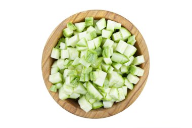 küpler halinde kesilmiş kabak