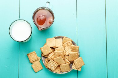 lezzetli breakfast kraker