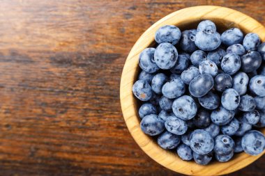 Yukarıdan organik yaban mersini görünümü