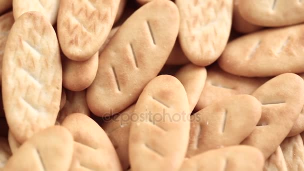 Galletas saladas para aperitivos — Vídeos de Stock