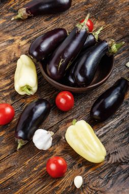 Ing vintage ahşap arka plan - yaz hasat, sebze çorbası