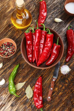 bir tabak içinde Chili biber