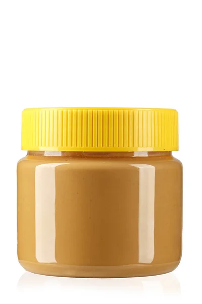 Mantequilla de cacahuete aislada en frasco —  Fotos de Stock