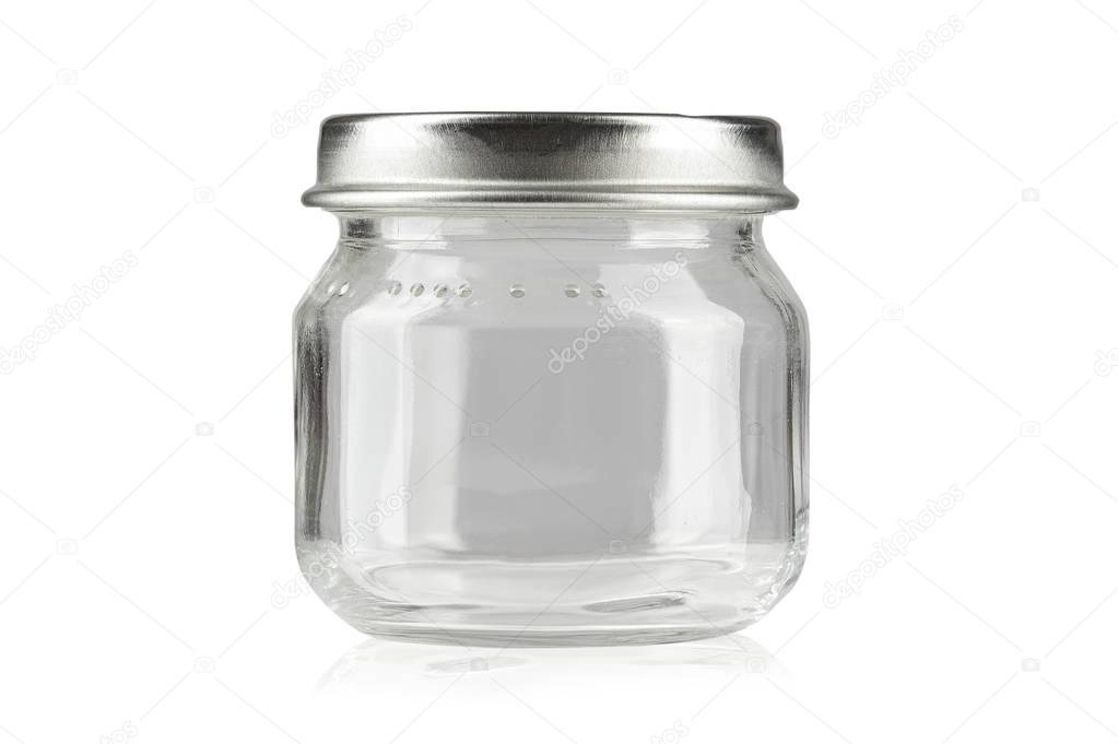 small glass jar