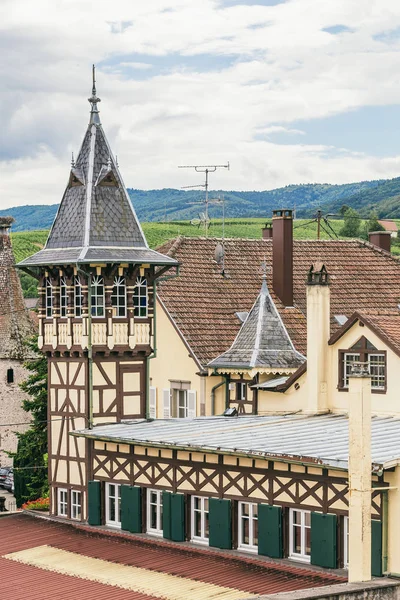 Timbered tower of Domaine Trimbach — Stock Photo, Image