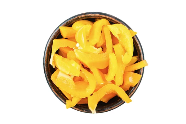 Жовтий перець ізольований — стокове фото