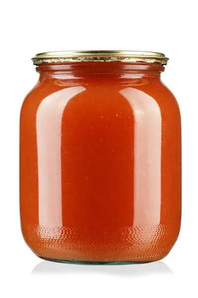 Sok pomidorowy w puszkach — Zdjęcie stockowe