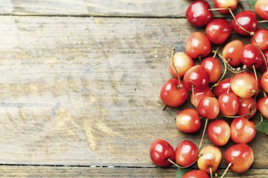 Kırmızı Kiraz. Üstten Görünüm