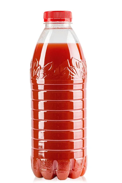 Garrafa com suco de tomate — Fotografia de Stock