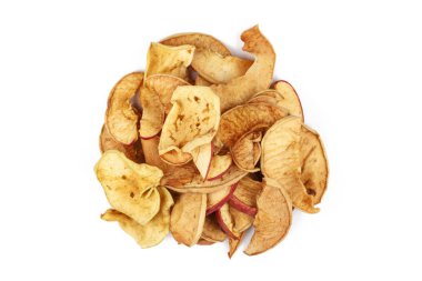 Kurumuş meyveler beyazda izole edilmiş.