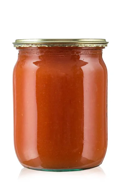 Koncentrat pomidorowy w słoiku — Zdjęcie stockowe