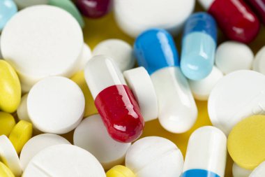 Farklı hapları yakın çekim