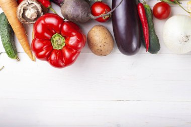 Metinler için olgun sebzeler