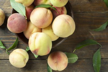 Olgun şeftali Üstten Görünüm