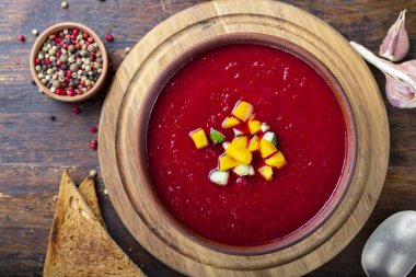 gazpacho soup on the table
