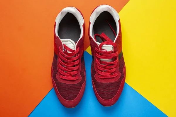 Men's sneakers on a bright background — 스톡 사진