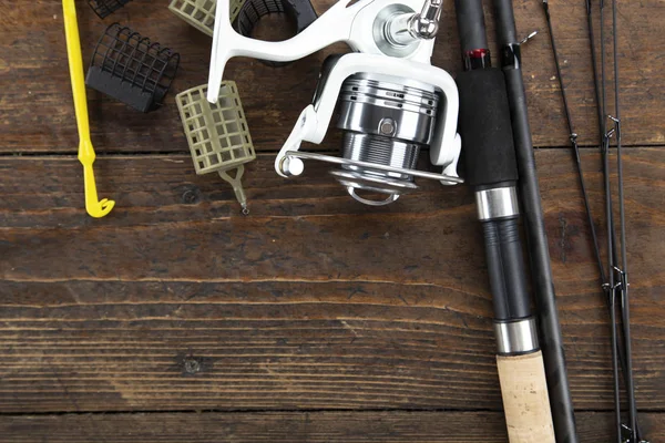 Pesca plana yacía fondo con un espacio de copia . — Foto de Stock