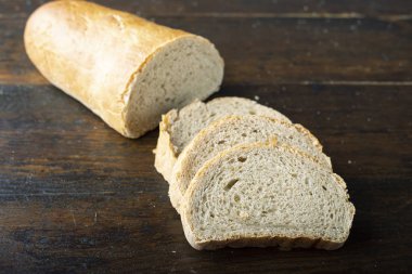 fresh white bread on the table