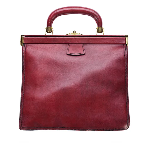 Красный винтажный сумка — стоковое фото