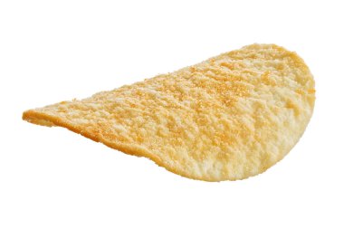 Patates cipsi beyaz arkaplanda izole. 