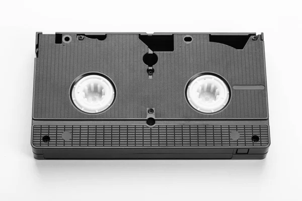 VHS old classic videotape on white background. — Stok fotoğraf